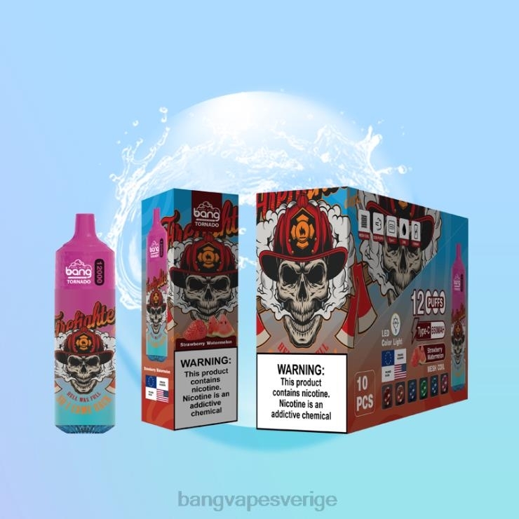 Bang Disposable Vape - Bang Vape Tornado 12000 puffar med led & mesh spole disponibel V4FN04