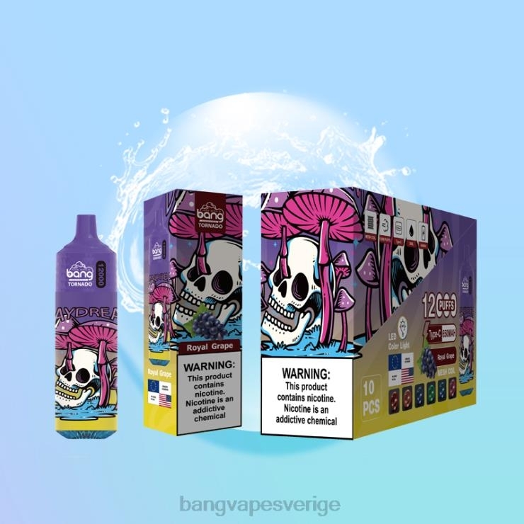 Bang Disposable Vape - Bang Vape Tornado 12000 puffar med led & mesh spole disponibel V4FN04