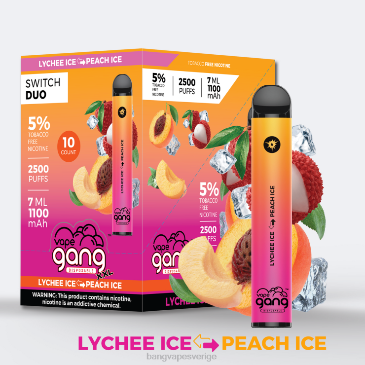 Bang Disposable Vape - Vape Gang Switch Duo 2 smaker (kartong med 10 st) passionsfrukt - guava is V4FN044