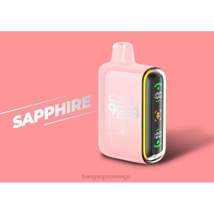 Bang Disposable Vape Review - Vape Gang MEGA 20 000 puffar engångsvape (förpackning med 5) safir V4FN059